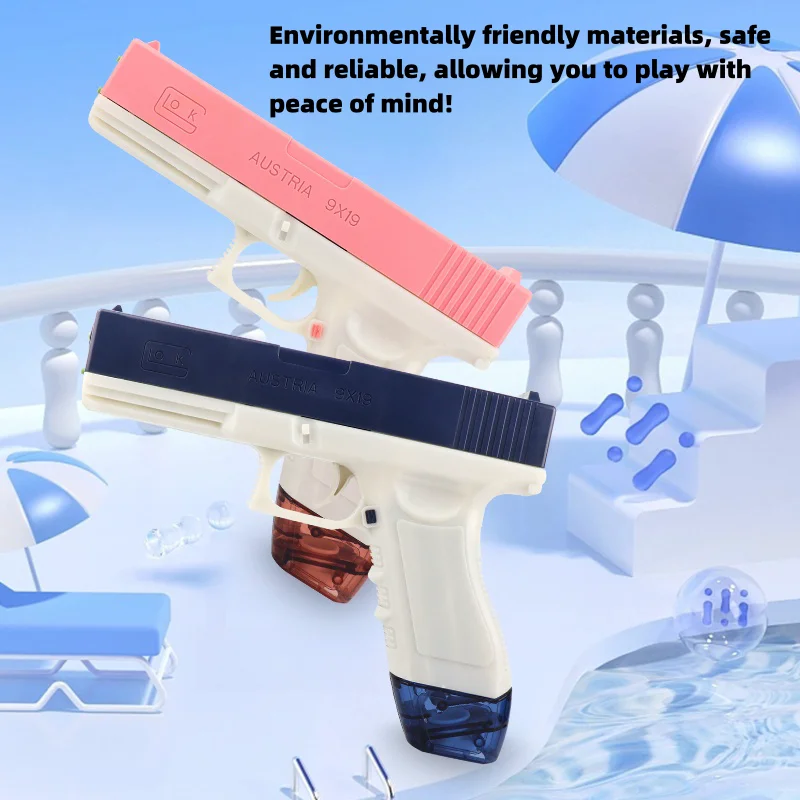 HW Glock Clip Version of Bullet Drum The Electric Water Gun New Outdoor Game Child Design Shooting Summer Game Pistol Kids Toys