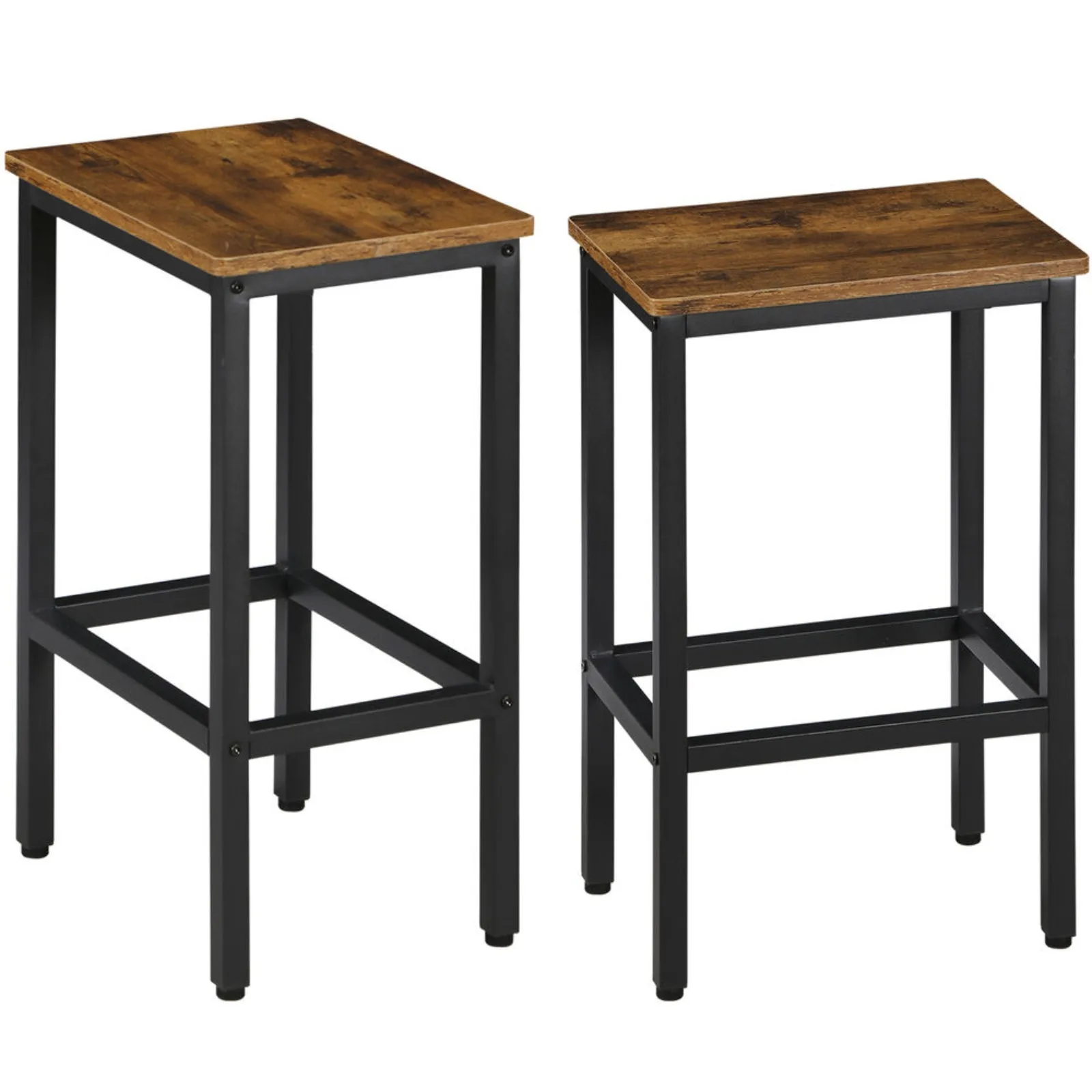 US Bar runle-Tabouret de salle à manger dos nu, repose-pieds en bois, ensemble de 2 comptoir recommandé, 25.6 po