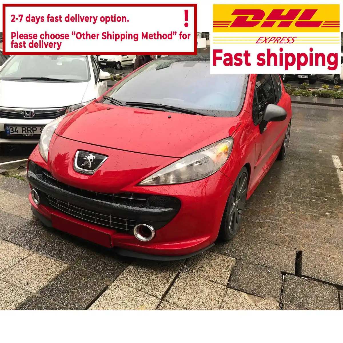 For PEUGEOT 207 CUPRA R front SPOILER front bumper Euro Spoiler lip universal 3 pcs body kit