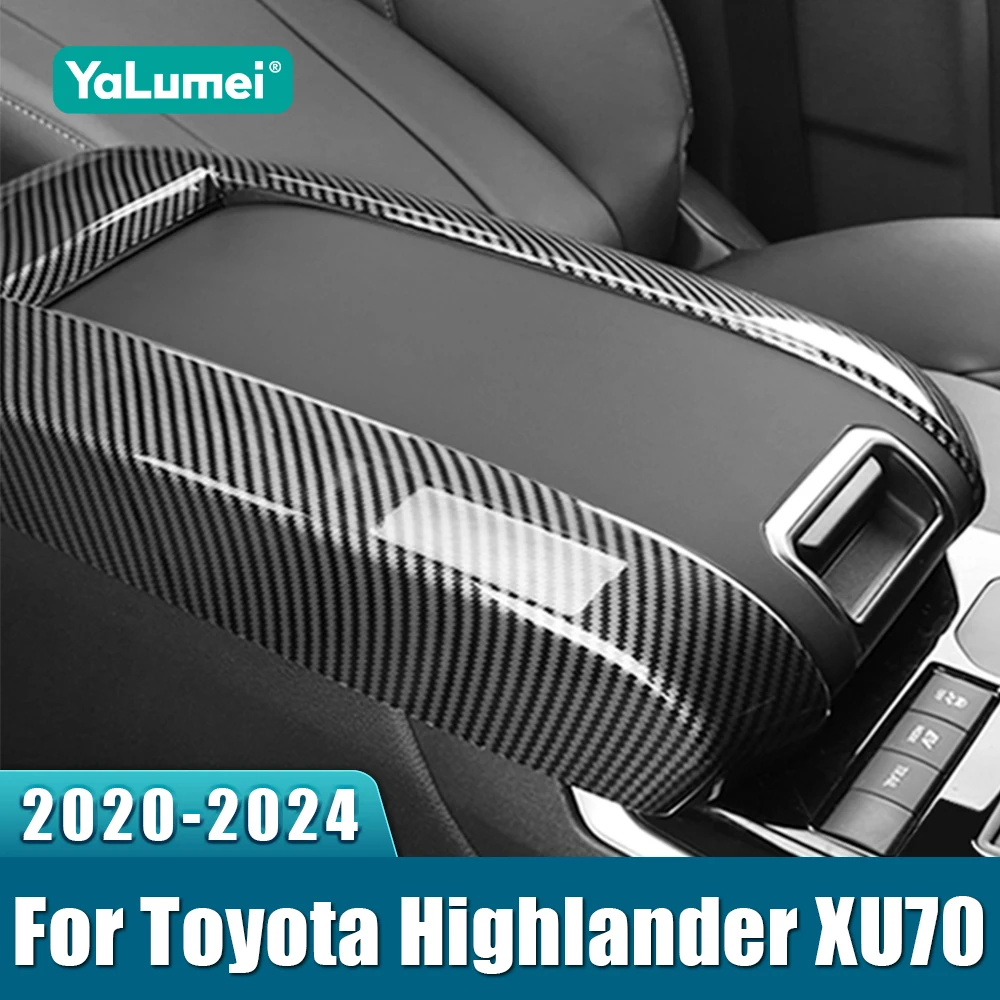 

Для Toyota Highlander XU70 Kluger 2020 2021 2022 2023 2024 ABS автомобильный центральный подлокотник ящик для хранения крышка панель отделка аксессуары