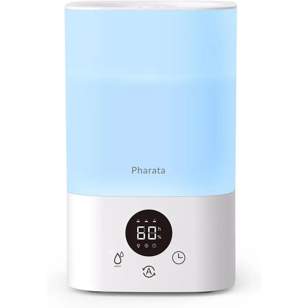 

Large Room 3.5L Cool Mist Air Humidifier for Bedroom, Nursery, with Remote Control and Night Light, White