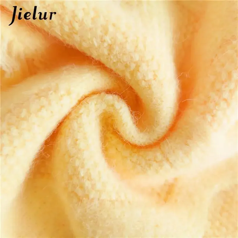 Jielur-Pull à col rond pour femme, pulls coréens, pull femme chaud, document bonbon, bleu, rose, automne, hiver