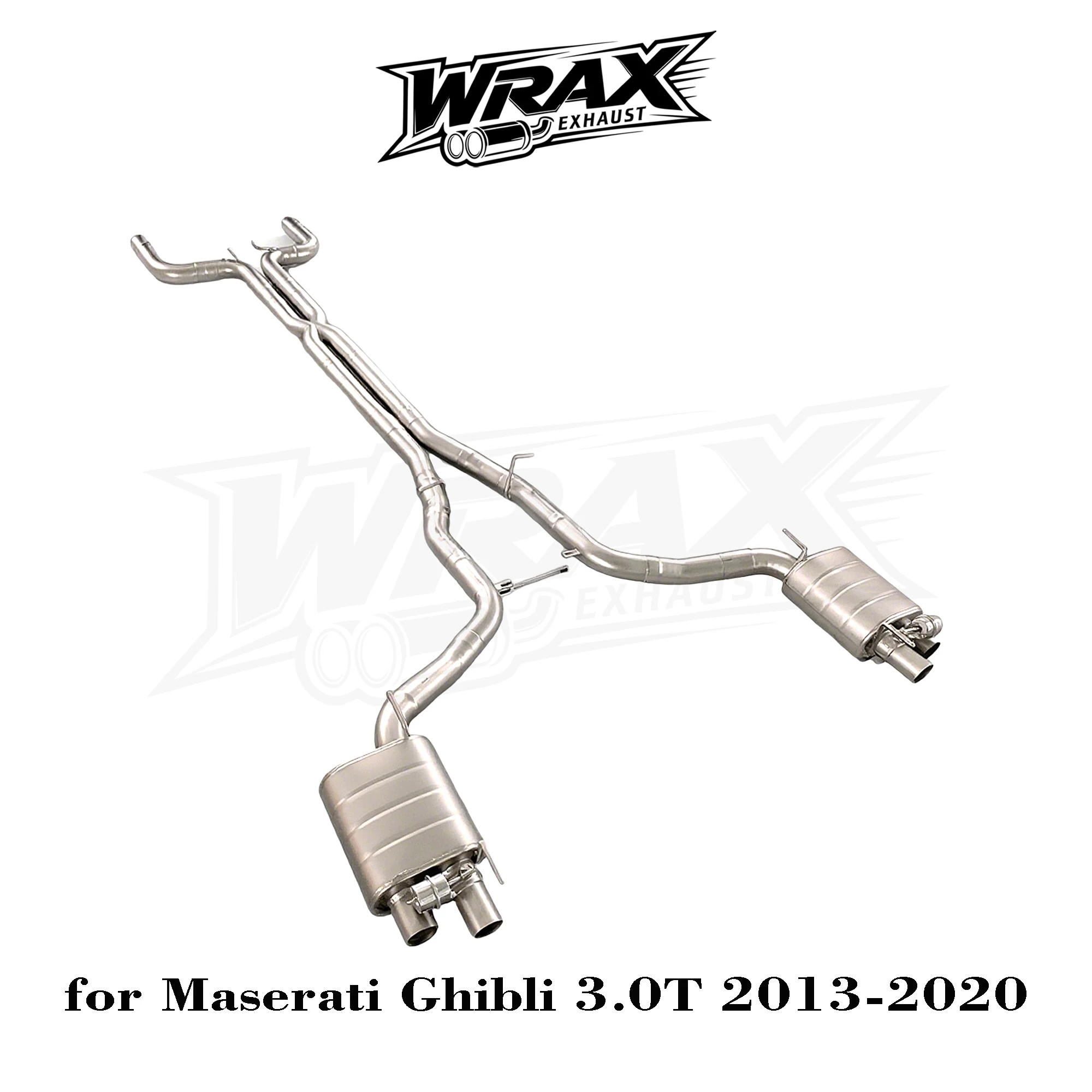 

WRAX for Maserati Ghibli 3.0T Exhaust 2013-2020 SS304 Supercar Sport Catback X-Pipe Performance Boost Valve-Controlled Tone