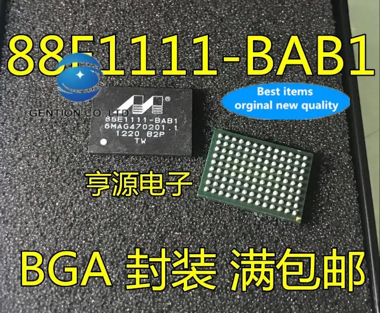 

5pcs 100% orginal new 88E1111-BAB1 88E1111 BGA SMD Ethernet chip