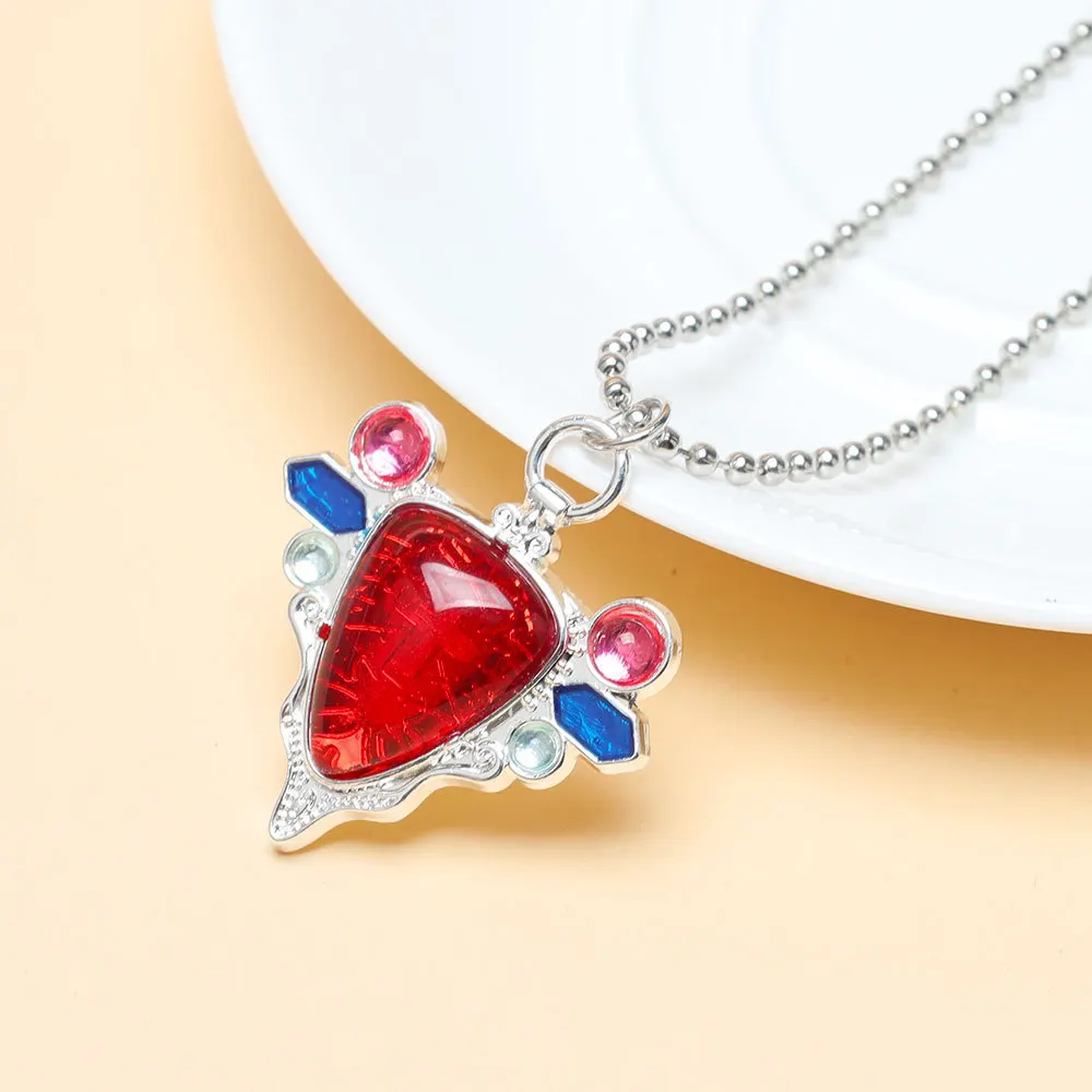 Collana Jojo Bizarre Adventure Anime Joseph Joestar Collane Donna Moda Collana Con Cuore In Pietra Rubino Rosso Cosplay Collier-image