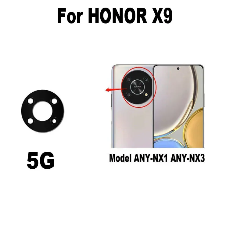 For Huawei Honor X5 X6 X7 X8 X9 X8A X9A X7A X6A 4G 5G Back Camera Glass Lens Rear Camera Glass With Adhesive Sticker Glue