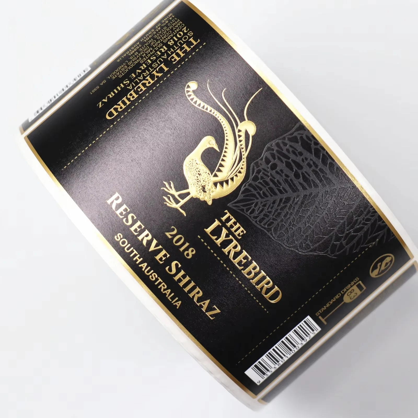 Custom Gold Foil Red Wine Labels｜Embossed Logo｜Spot UV｜Waterproof｜Permanent Adhesive