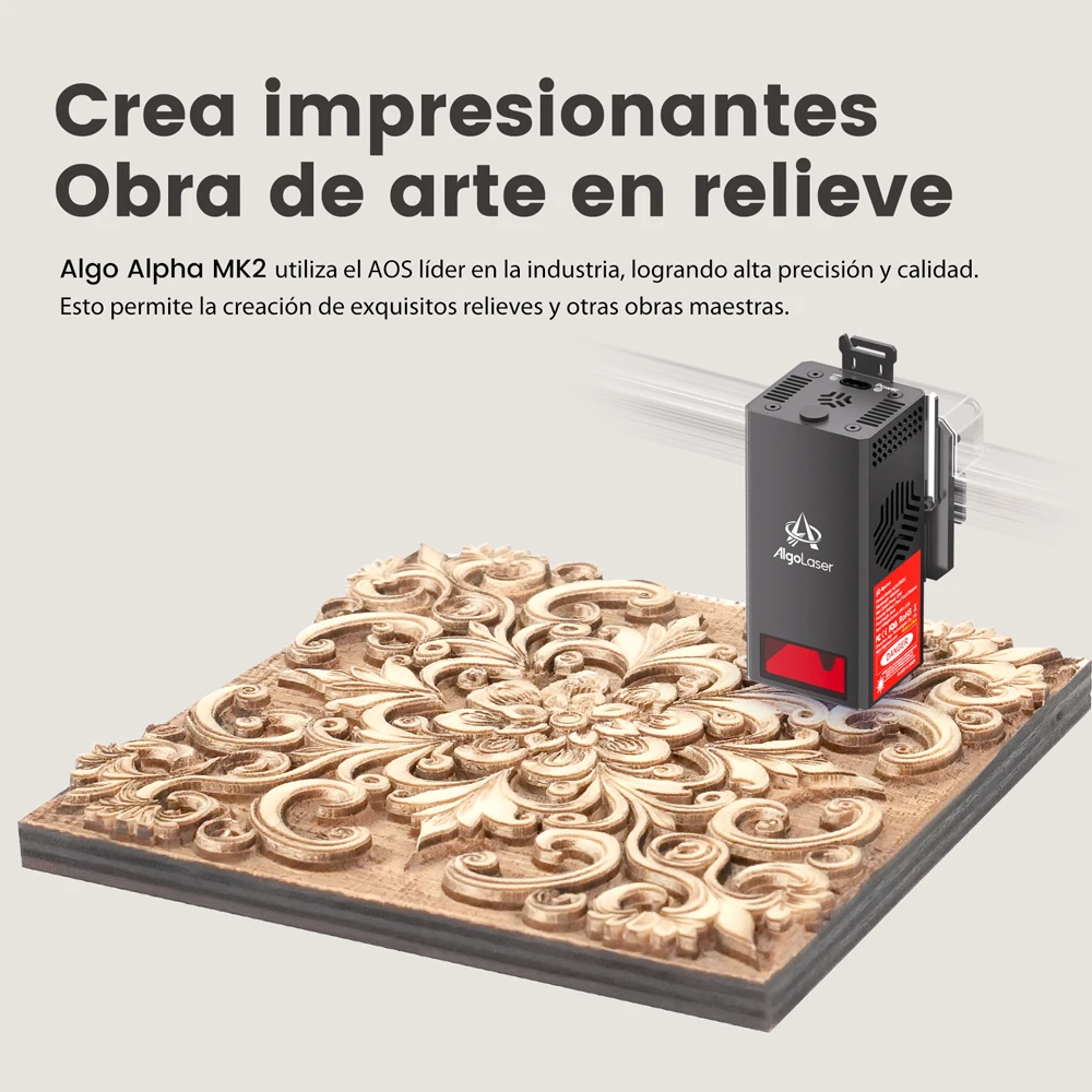 AlgoLaser Alpha MK2 CNC cortador de grabado láser aire Aissit potente 20W mesa impresora de Metal máquina cortadora de grabado de carpintería