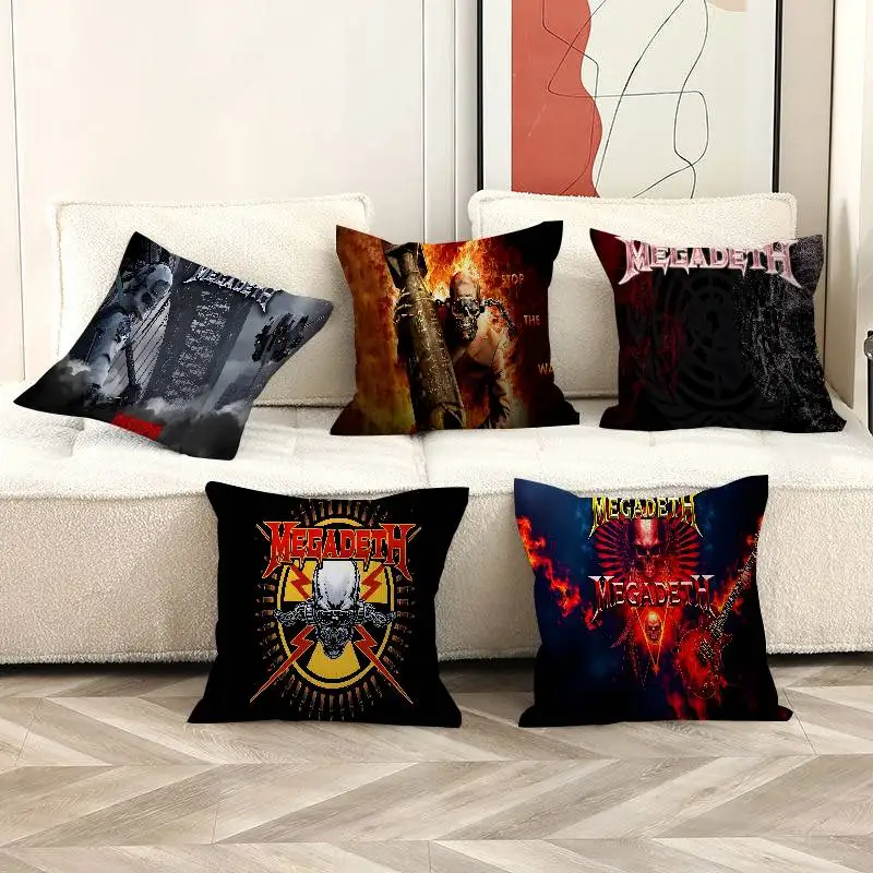 Heavy Metal Rock Roll Music Megadeths Pillow Anime Pillow Sofa Bed Head Pillow Cover Cushion Cover 45x45 Cm Fashion