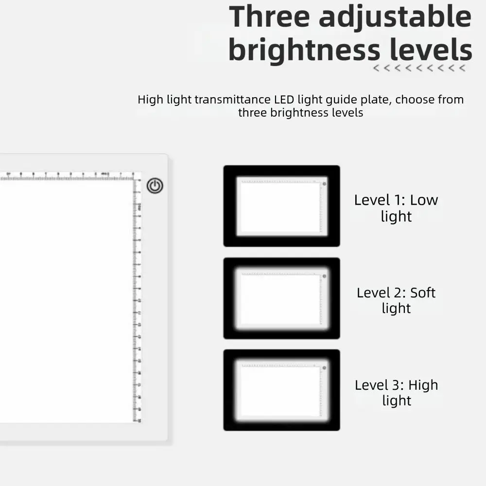 3 Level Dimmable LED Copy Board Light Tracing Box A4/A5 Eye Protection LED Trace Light Pad Adjustable Light Tracing Light Box