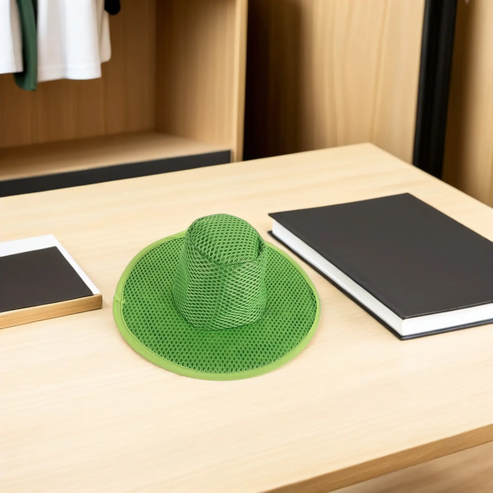 Korean Top Hat Green High Crown Joseon Official Hat Ribbon Wide Brim Flat Top Mesh Costume Headwear Cultural Shows Cosplay