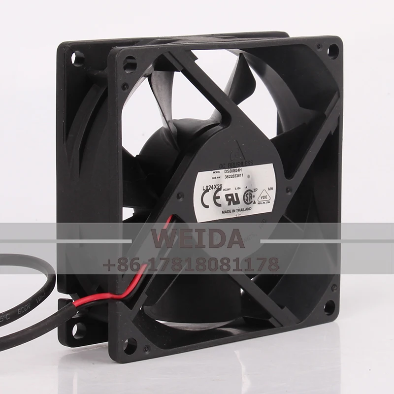 

Case Fan for DELTA DSB0824H DC24V 0.13A Large Air Volume Industrial Control Machine Inverter Cooling Fan 80*80*24MM