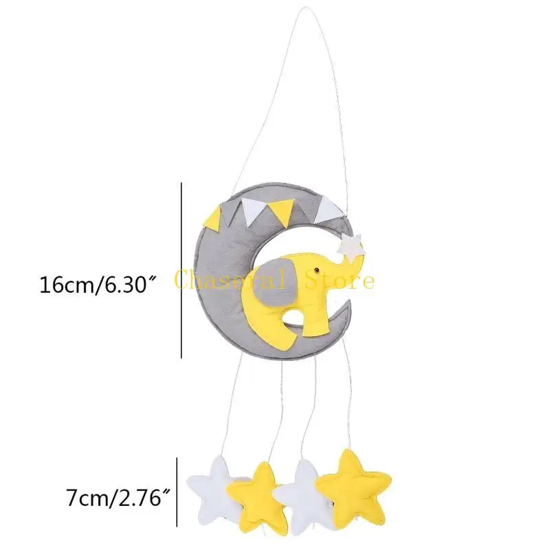 E7ce Baby Crib Nicht gewebte Mondstars Wind Kinderzimmer Decke Mobile Hängedekorationen Duschgeschenke