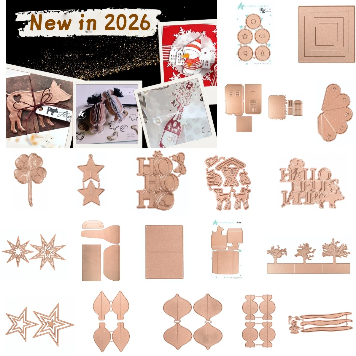 

New Pork 3D Schneeflocke Heart Star Cake Box Flower Metal Cutting Dies Hot Foil DIY Decorating Scrapbook Card Embossing Craft