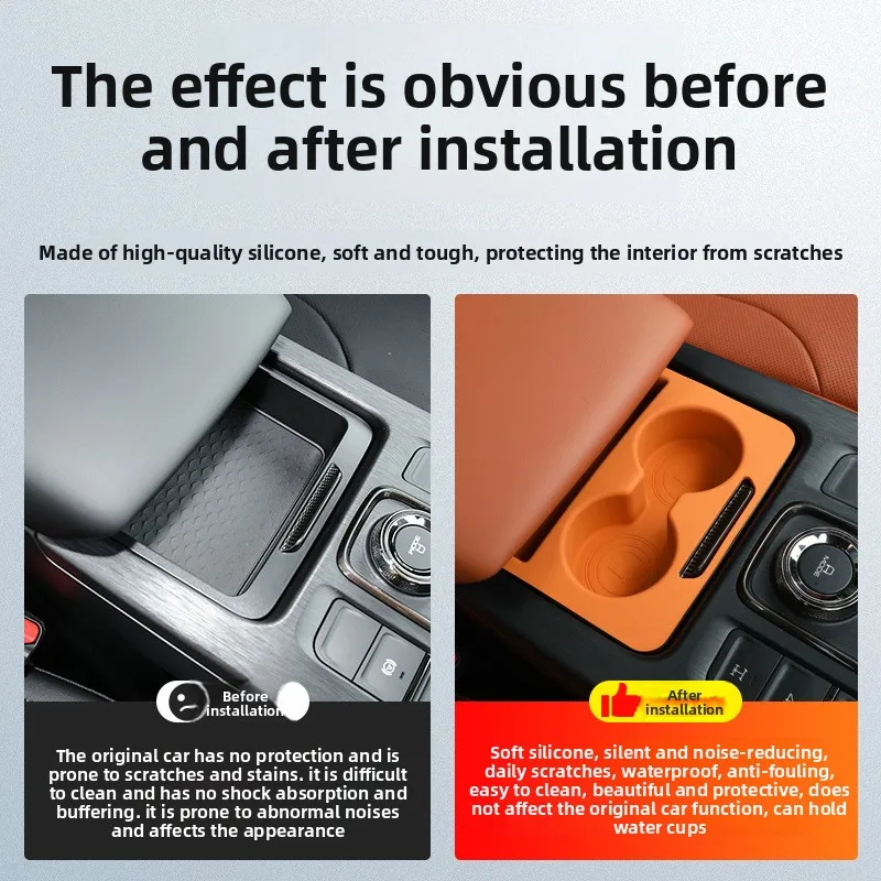 Suitable for 23-26 Haval H9 central control push-pull box, silicone pad, armrest box, storage box, car water cup pad