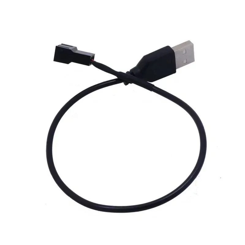 3pin or 4pin Fan To Usb Adapter Cables 4 Pin Computer Pc Fan Power Cable Connector Adapter 5v 30cm Connect pc fan usb connector