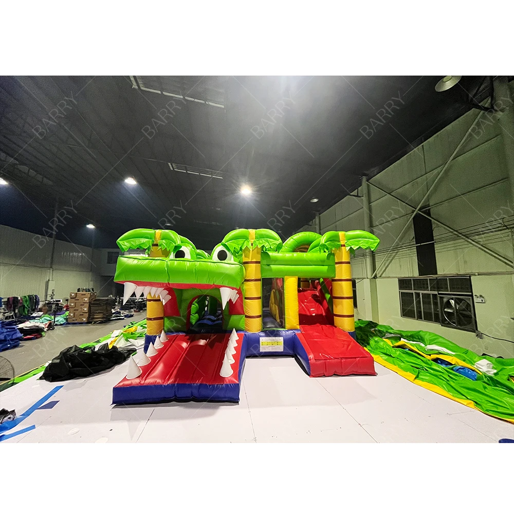 Hot Sale Small Crocodile Inflatable Bouncer Castle Game for Kids Inflatable House Party Jump Bouncing and Slide Combo Outdoor