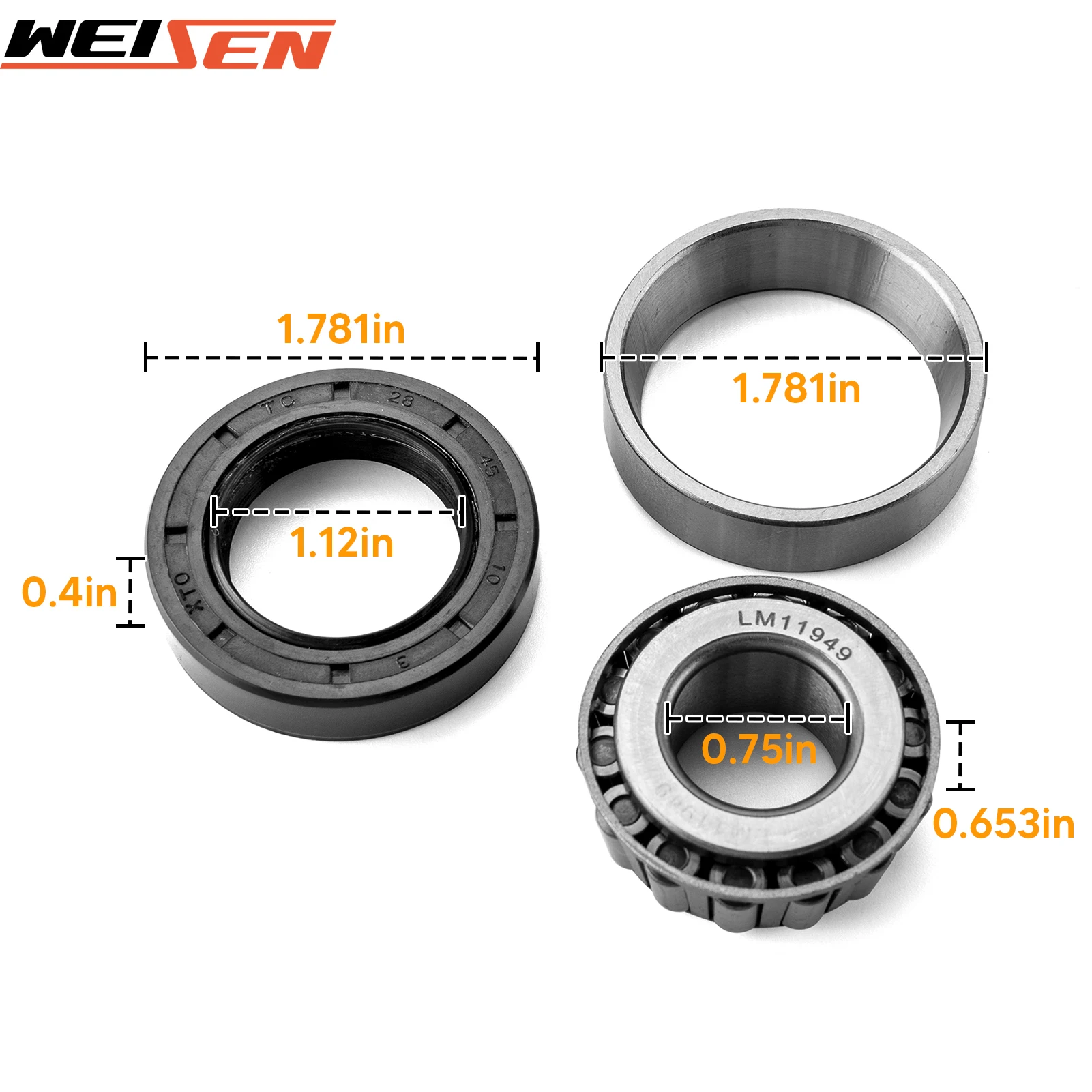 Motorcycle Front or Rear Wheel Bearing and Seal Kit for Harley FLH/FLHT/FLHR/FLHS/FLT/FLTR/FLST/FXST/FXDWG/FXWG Models Accessory