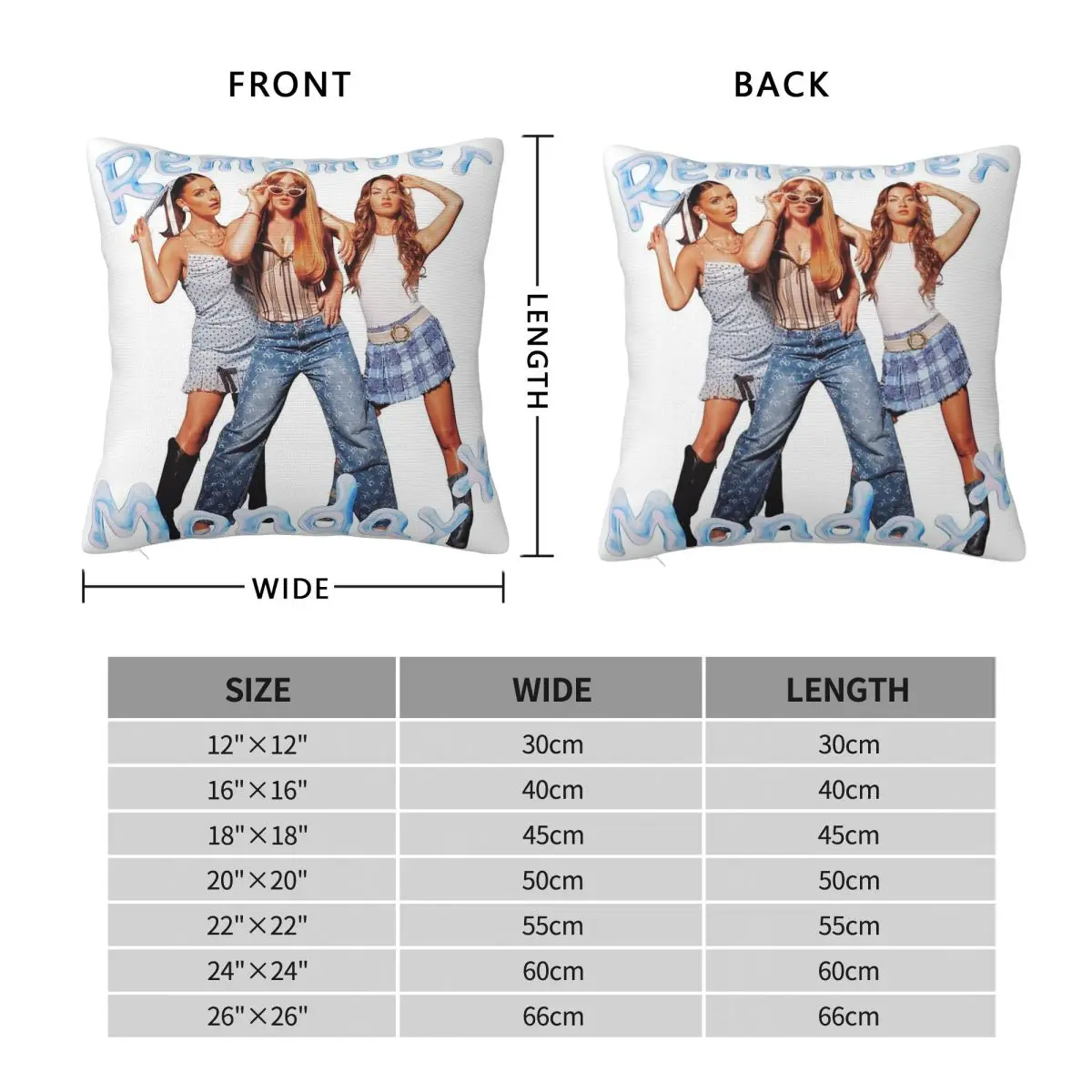 Remember Monday What The Hell Just Happened Pillowcase Polyester Linen Velvet Printed Zip Decorative Home Cushion Cover 45x45