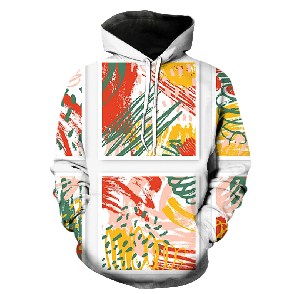 

Abstract Art Graffiti Men's Hoodies With Hood Jackets Long Sleeve Streetwear Sweatshirts Spring Casual Tops 3D Printed Unisex