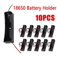 10 Pcs 1 Slot 18650 Battery Case Holder With Wire Lead DIY Battery Storage Boxes 3.6V-4.2V 1X Battery Holder For 18650 Batteries