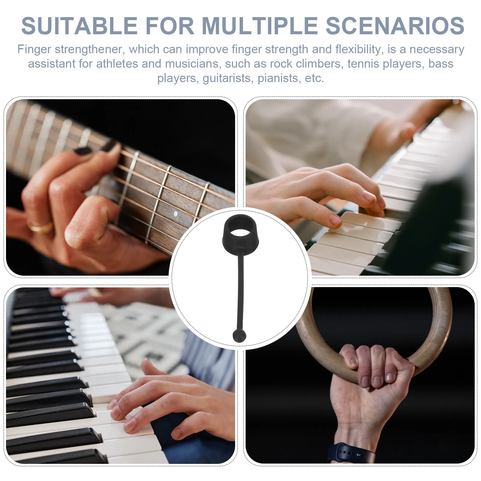 

5Pcs Finger Exercisers Improved Sensitivity Finger Training Tools for Musicians Athletes Office Workers Home Use Practice Aid