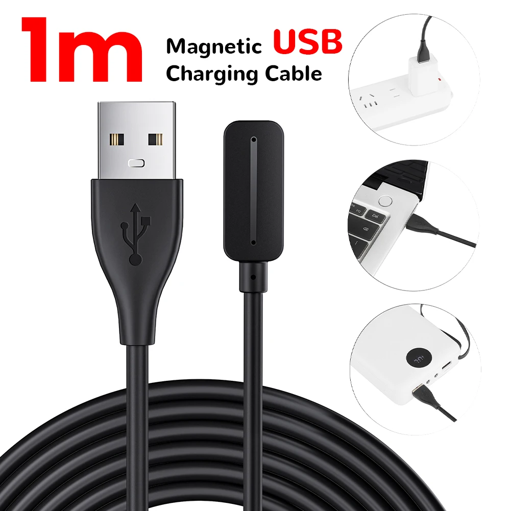 

1m Magnetic USB Charging Cable Charger Adapter Replacement Power Charge Wire 5V 1A Power Charger Cable for Polar Pacer/Pacer Pro