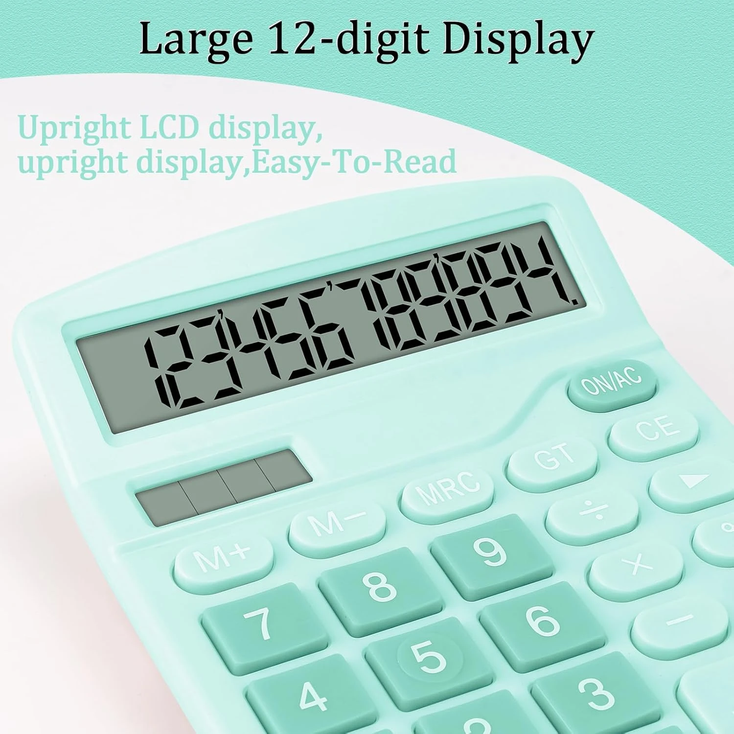 Calculator,Calculators Desktop,Desk Calculator Large Display，Battery and Solar Desktop Calculator,  Calculator Small,Big Butto