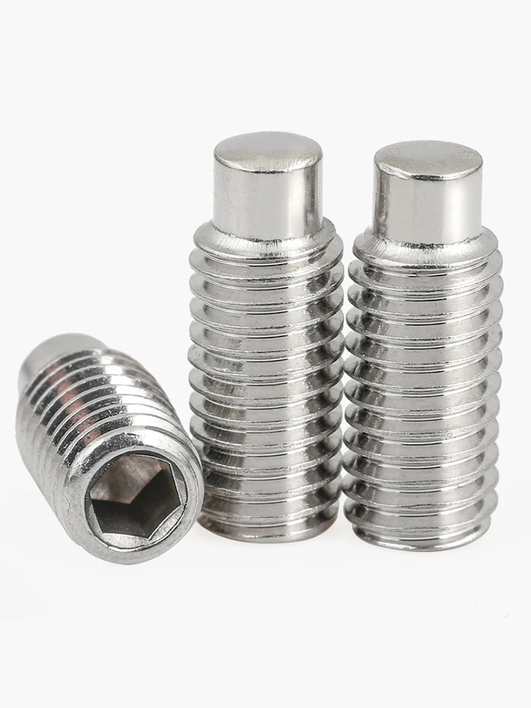 304 Stainless Steel Allen Head Hex Hexagon Socket Set Screw with Dog Point Grub Convex End Bolt M3 M4 M5 M6 M8 M10 DIN915
