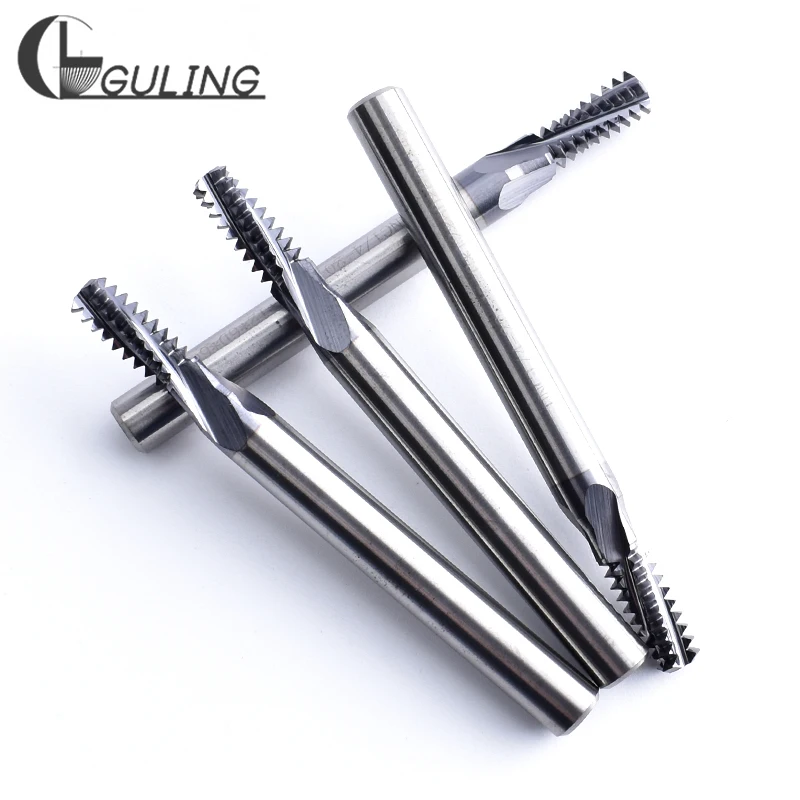 GULING CNC 60 Degree Tungsten Steel Full Fine Thread Milling Cutter UNF 1/4-28 5/16-24 7/16-20 9/16 3/4 13/16 Mill Mills Cutters