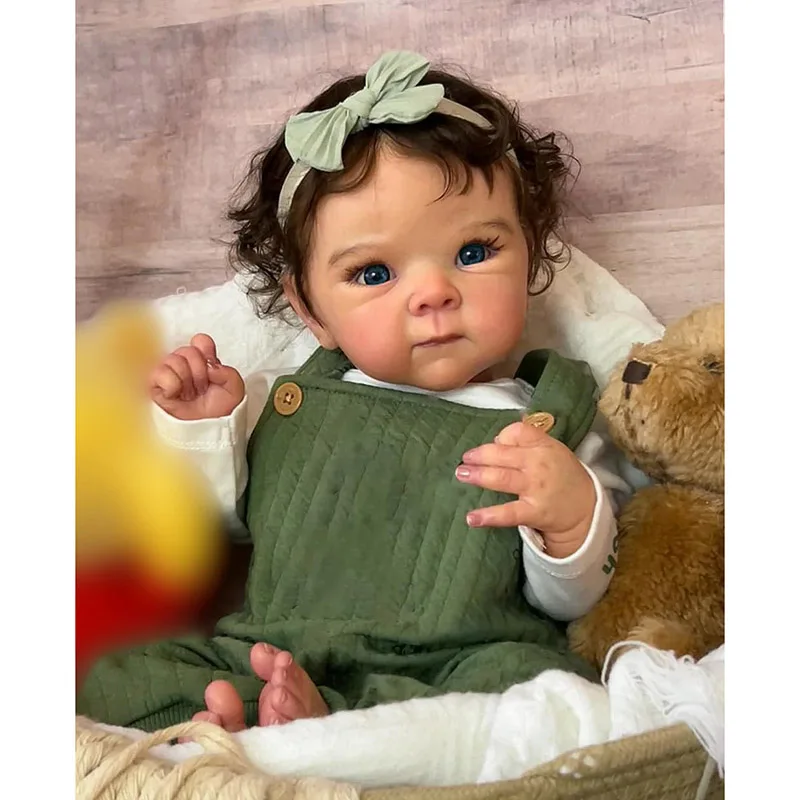 

18inch 45cm Soft Cotton Body Reborn Girl Doll Bettie with Blue Eyes Lifelike Cuddly Baby Kids Toy Gifts