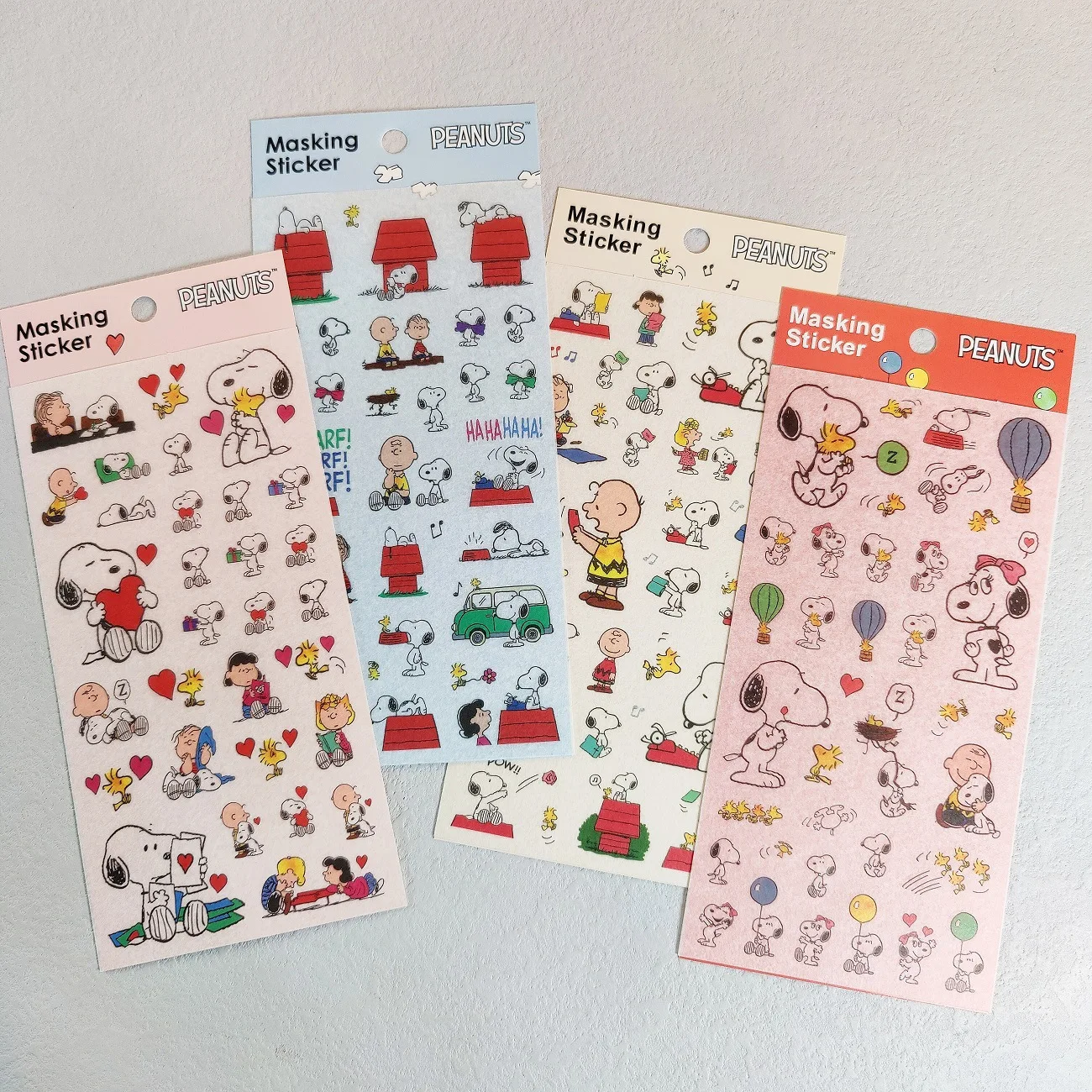 สติกเกอร์การ์ตูนสนูปปี้น่ารักสไตล์เกาหลี 4 ชิ้น - สติกเกอร์ตกแต่งสมุดบันทึกและไดอารี่ DIY