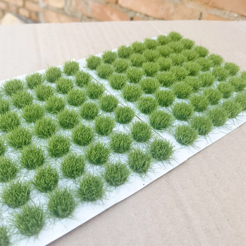 8mm Height Model Grass Cluster Miniature Plant Wargame Scene Tufts With Adhesive For Gaming And Modeling - Model Accessory
