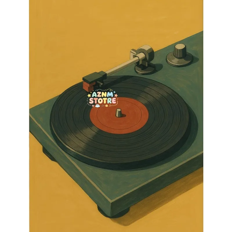 Retro Japanese Style Vinyl Record Player Jazz Music Quotes Nordic Poster Canvas Painting Wall Art Pictures Home Decor