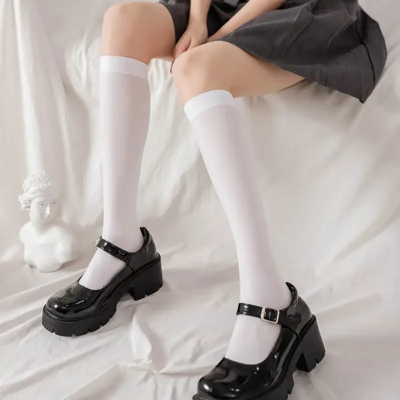 Calzini da donna sexy in velluto a rete JK Costumi Cosplay Accessori Uniforme Ragazza scura Moda Calze a rete Lolita Anime carino