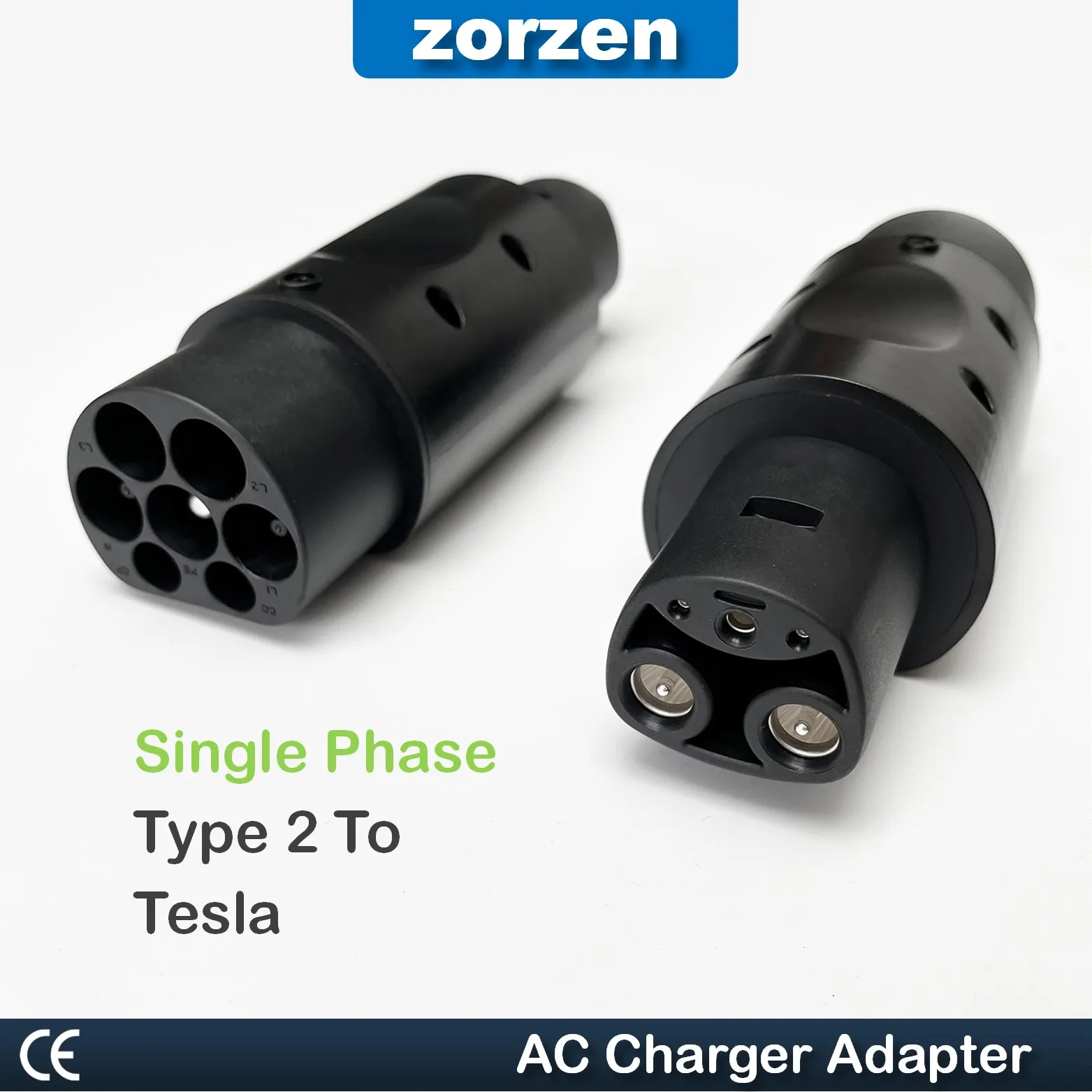 Adaptador tipo 2 a NACS Tesla, convertidor de cargador de CA para coche eléctrico americano con enchufe de carga NACS