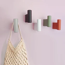 MFYS Creative Wall Mounted Hook for Hanging Clothes Hats Scarf Keys Decorative Wood Robe Hook for Children's Room with Screws