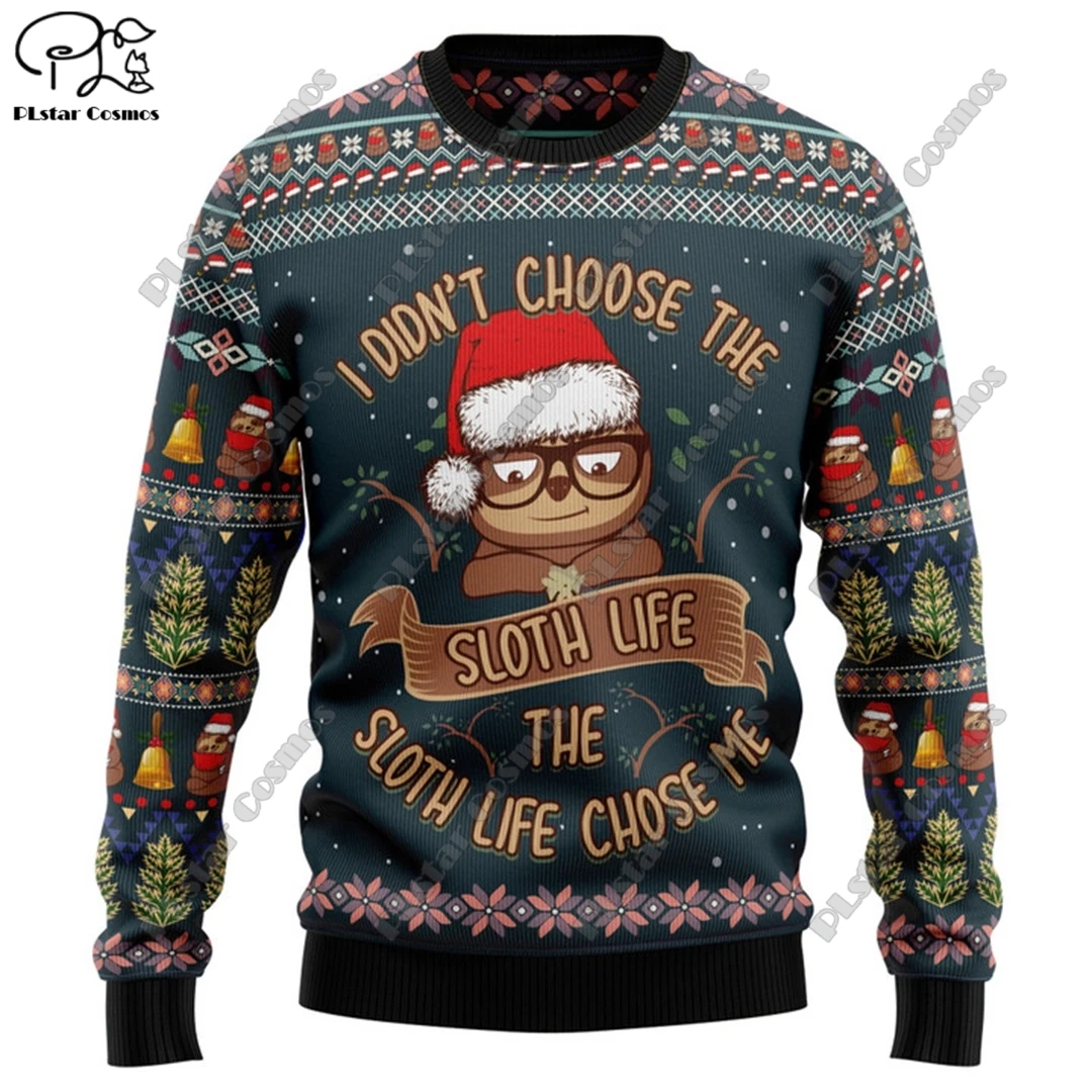 

New 3D Printed Animal Custom Series Cute Christmas Pattern Ugly Sweater Street Casual Winter Sweatshirt S-69