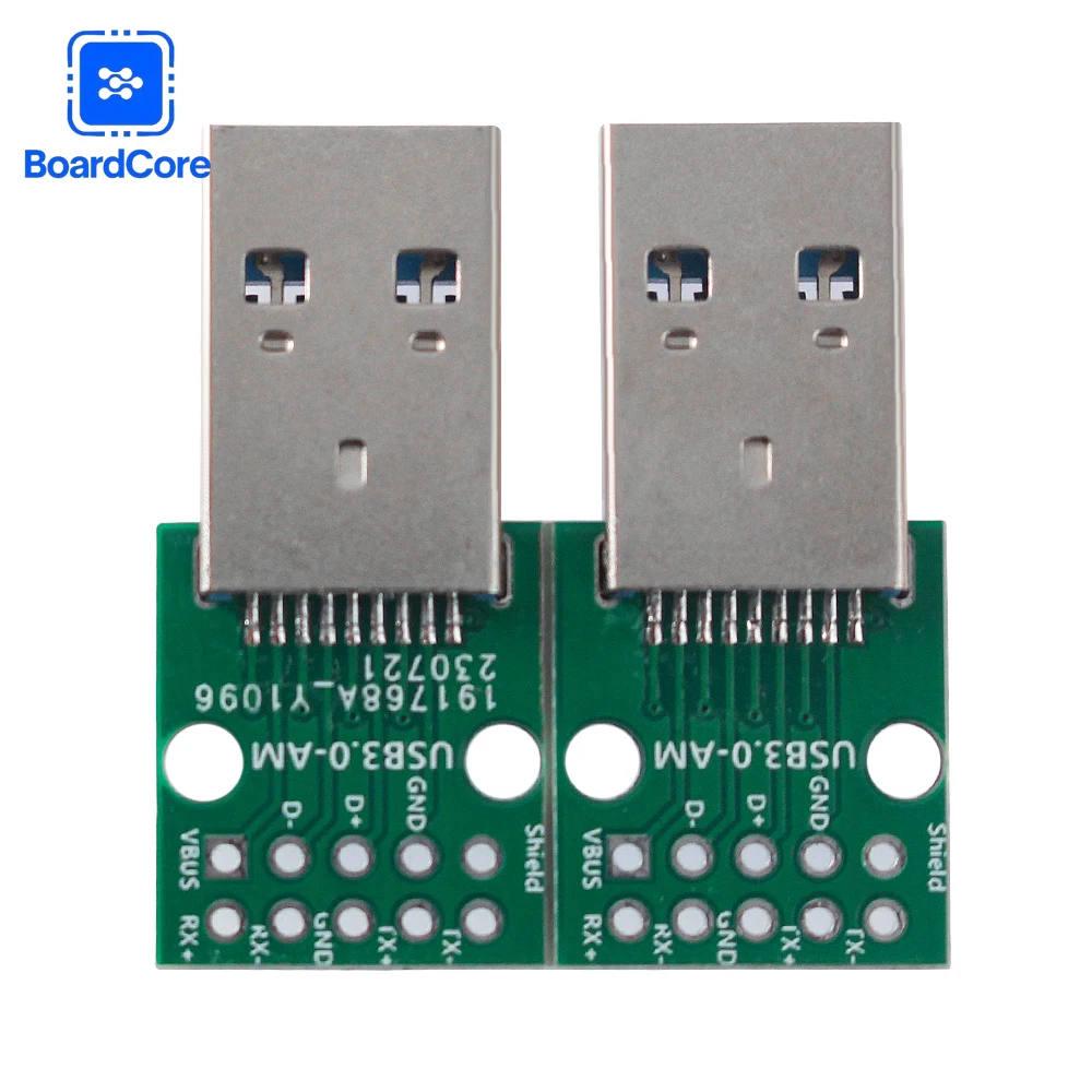 2PCS USB 3.0 Connector PCB Board USB To DIP Adapter Female /Male Connector 2.54 Type-C / Micro Connectors Adapter Boards