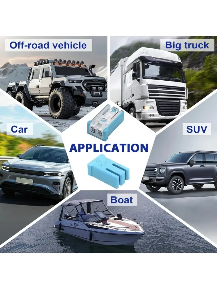 Kit d'assortiment de fusibles de voiture, 18 pièces, Kit de manchon de fusible spécial carré avec boîte de coque en plastique, accessoires de remplacement de voiture, fusible Mcase 15-60A