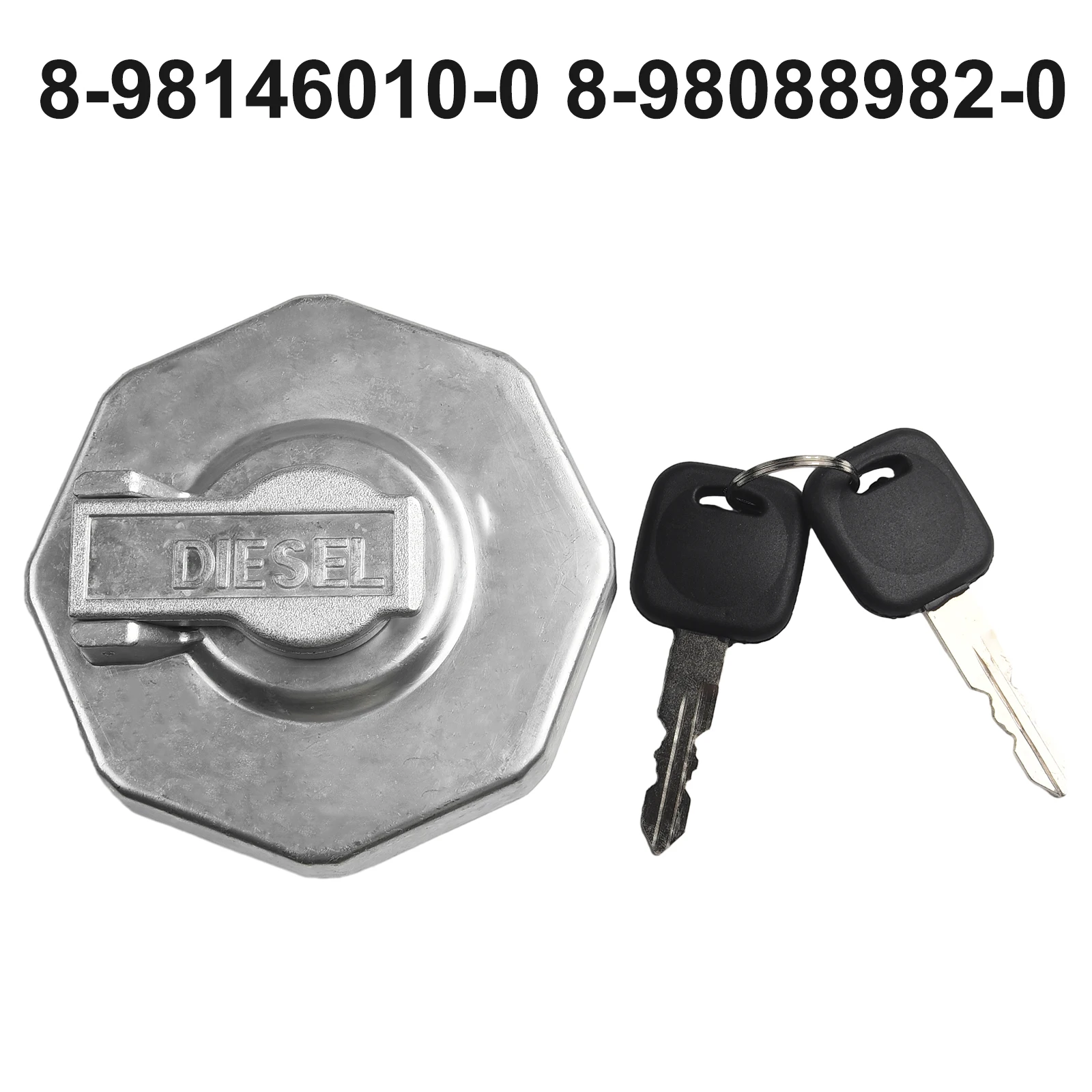 Car Fuel Cap With Key Fits For ISUZU ELF/NPR/NQR/4HK1/NQR90/NLR85/NMR85/NPR75/NQR75/700P Silver Engine Parts Car Accessories