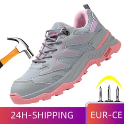 Protective New Shoes For Women Men Work Sneakers Fashion Safety Shoes Anti-smash Anti-puncture Indestructible Shoes Work Boot