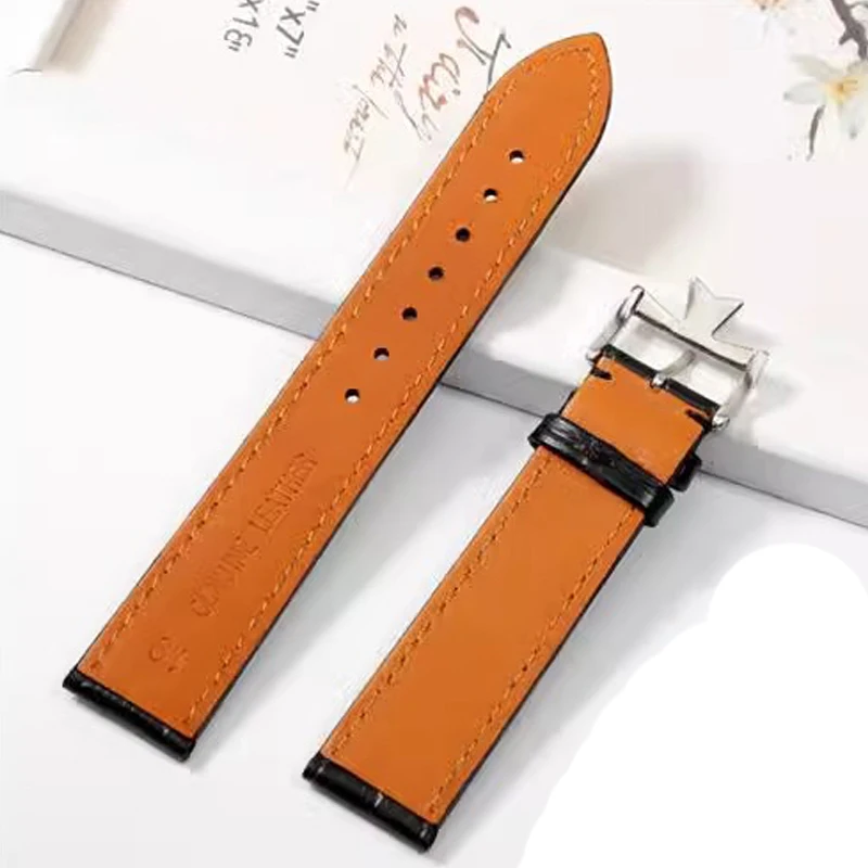 19mm 20mm 21mm 22mm Genuine Leather Watch Band Replacement For Vacheron Constantin Patrimony VC Black Blue Brown accessory