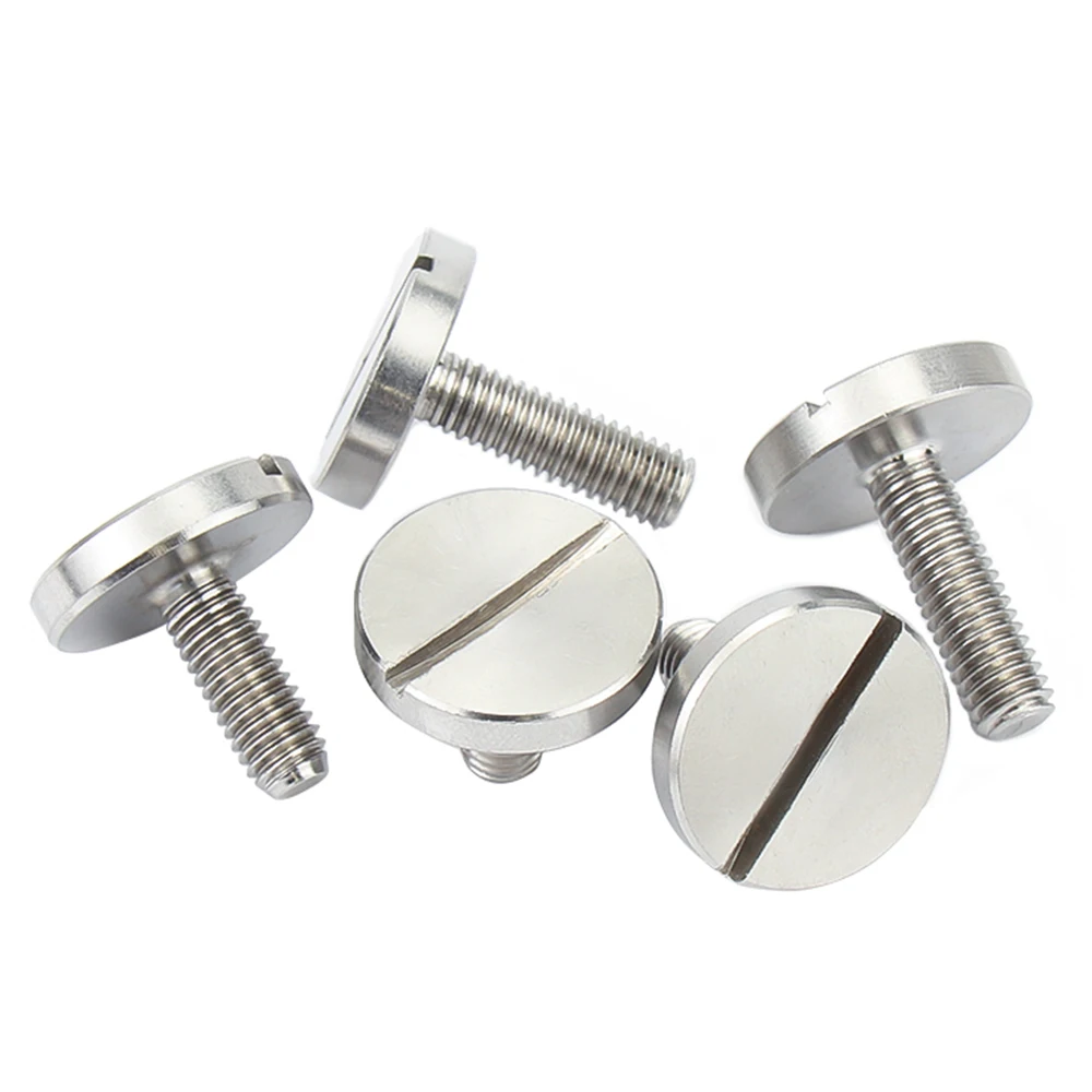 M2.5 M3 M4 M5 M6 Flat Big Round Slotted Head Screw Thread Grooving Bolt 304 Stainless Steel
