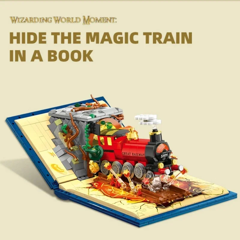 

3D Train Book Building Blocks 889PCS Creative DIY Brick Classic Model Train Block Set Toy Birthday Gifts for Kids Children Adult