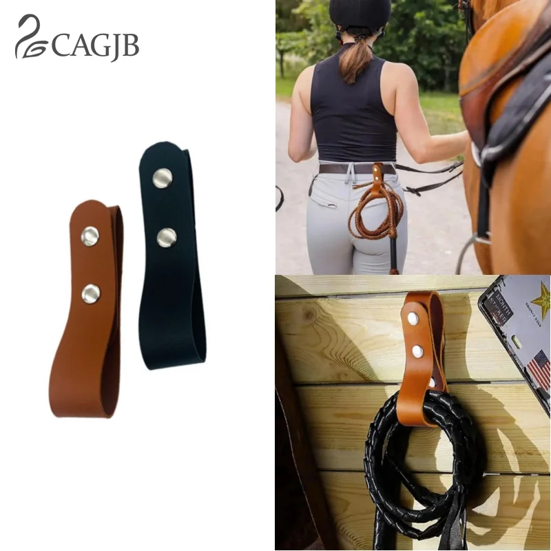 

1pcs Holder Faux Leather Whip Holster Bullwhip Holder With Belt Loops PU Leather Whip Holster