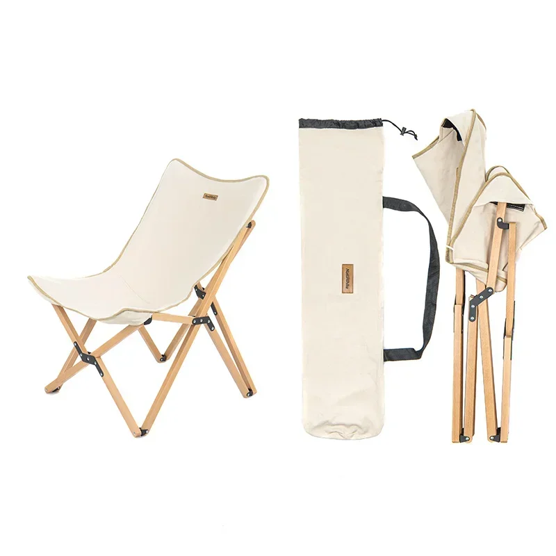 Naturehike Folding Wooden Chair Outdoor Light Travel Chairs Foldable Lazy Seat Fishing Picnic BBQ Chair Garden Backrest Chairs