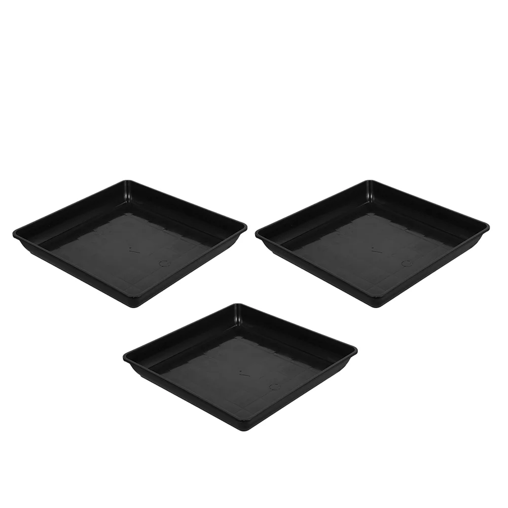 3 Pcs Windowsill Plant Tray Potted Plants Saucer Flower Trays Saucers The Dish Drip Pp for