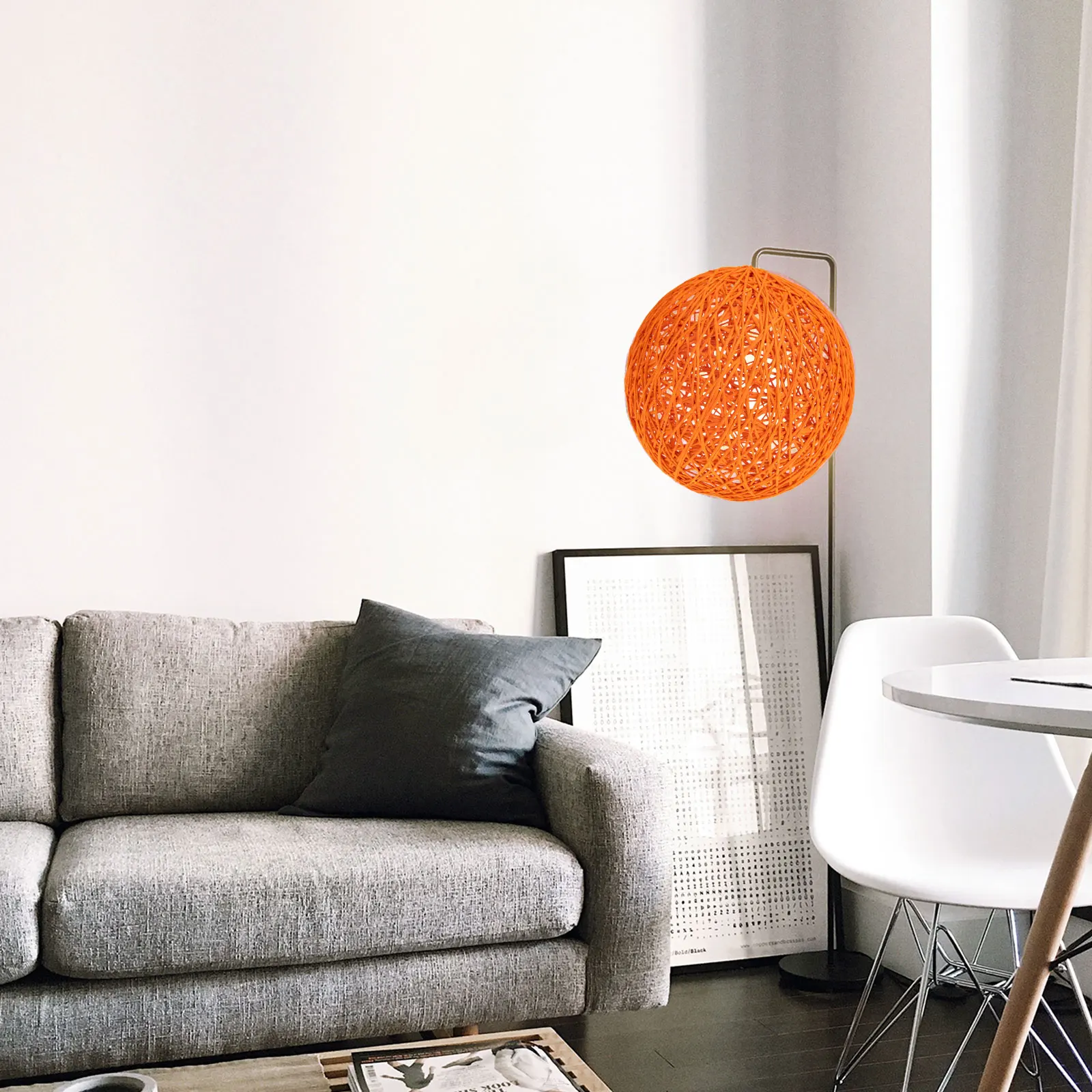 

Round Paper Lamp Shade Natural Warm Diffuse Lighting For Bedroom Living Room Study Office Decorative Ball Lampshade