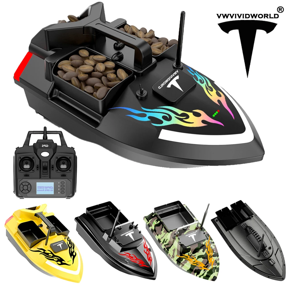 VWVIVIDWORLD Brand,High Quality,2024 New,Dual Battery,Long Battery Life,Large Capacity,RC Bait Boat,Remote Control Bait Boat